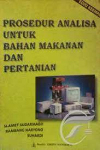 Prosedur analisa untuk bahan makanan dan pertanian